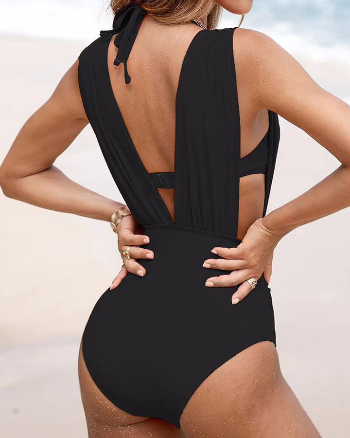 Margaret – Stylish Deep V-neck Body Shaping Swimsuit