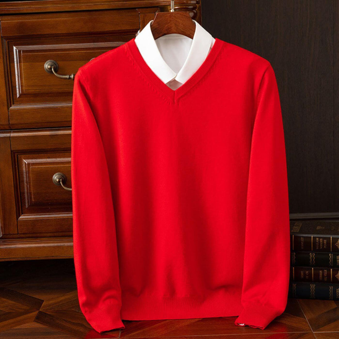 Matthew - Trendy V-Neck Men's Sweater