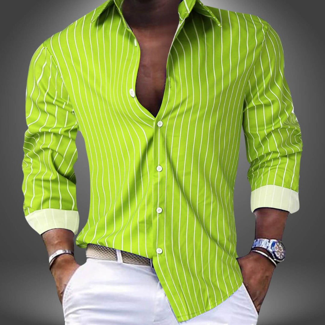 Nikolas - Stylish Striped Long Sleeve Shirt