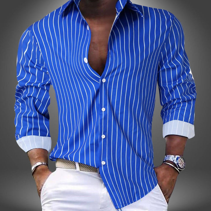 Nikolas - Stylish Striped Long Sleeve Shirt