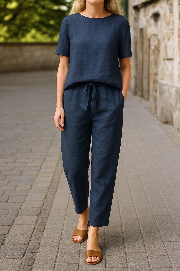 Reina - Comfortable Summer Blouse and Pants Set