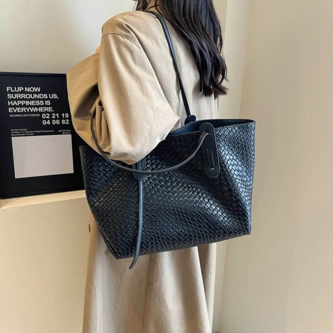 Riley - Luxury Woven Tote Shoulder Bag