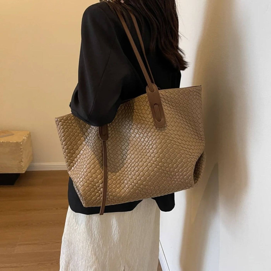 Riley - Luxury Woven Tote Shoulder Bag