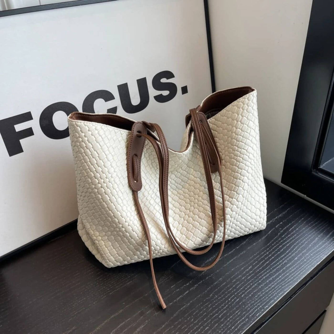 Riley - Luxury Woven Tote Shoulder Bag
