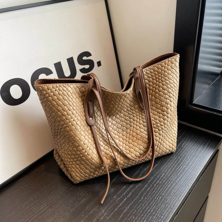 Riley - Luxury Woven Tote Shoulder Bag
