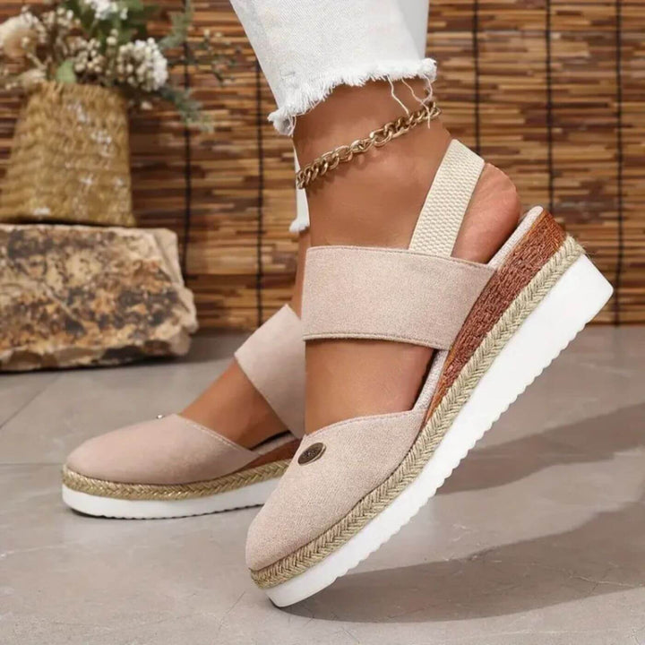 Tara - Elegant Closed Toe Orthopedic Wedge Sandals