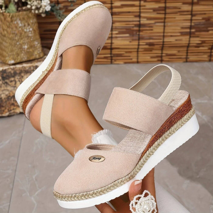Tara - Elegant Closed Toe Orthopedic Wedge Sandals