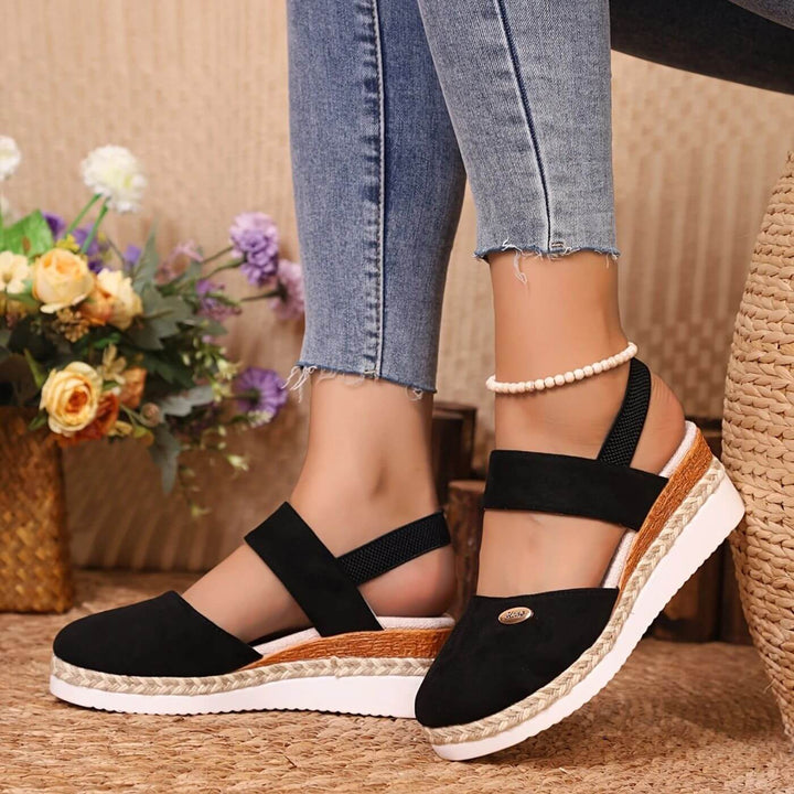 Tara - Elegant Closed Toe Orthopedic Wedge Sandals