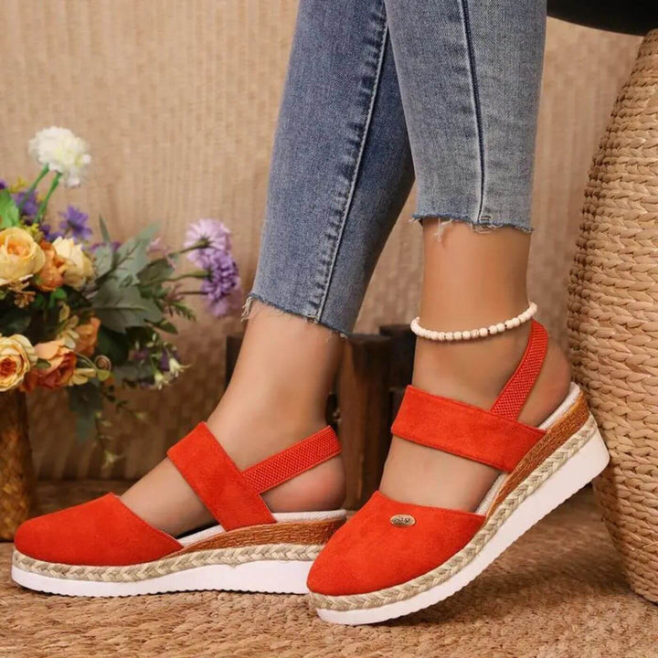Tara - Elegant Closed Toe Orthopedic Wedge Sandals