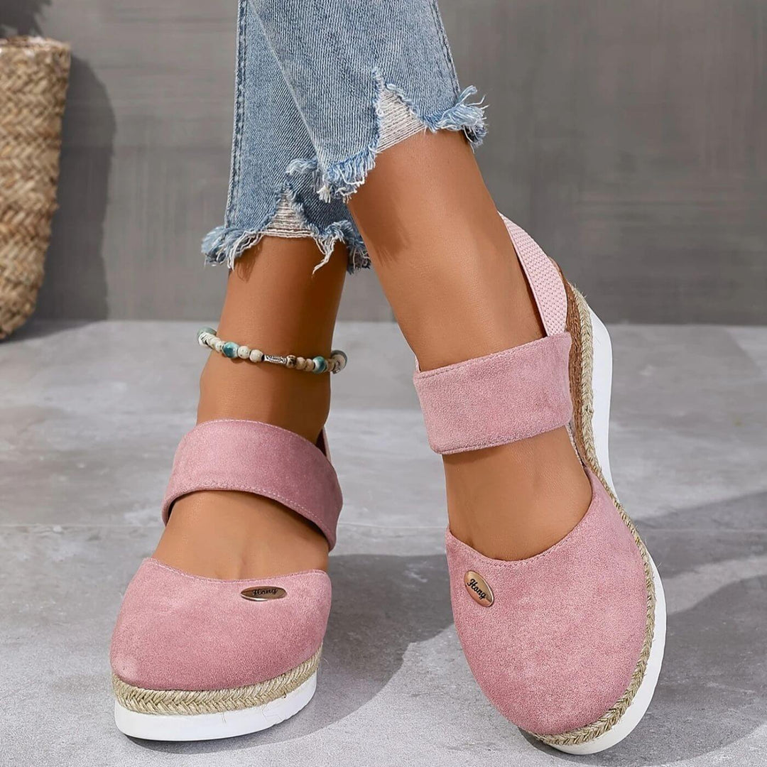 Tara - Elegant Closed Toe Orthopedic Wedge Sandals