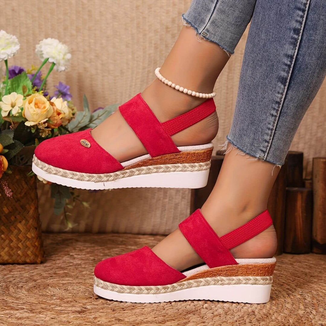 Tara - Elegant Closed Toe Orthopedic Wedge Sandals