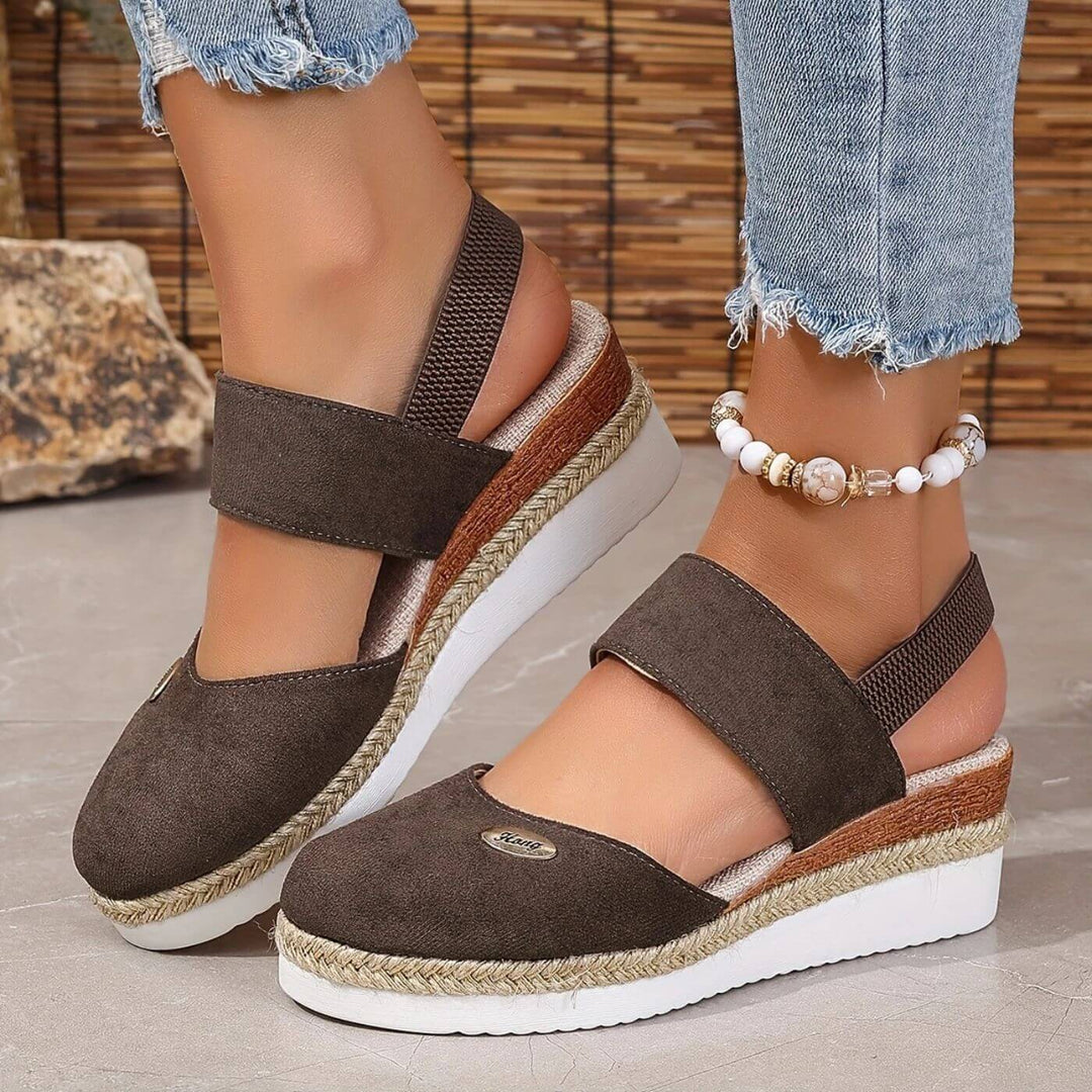 Tara - Elegant Closed Toe Orthopedic Wedge Sandals