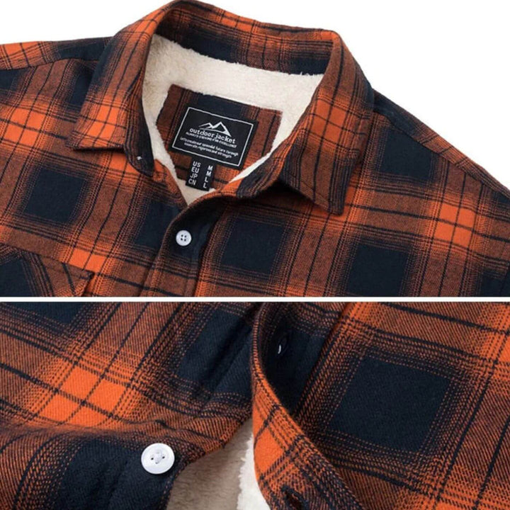 Theodore - Winter warm Fleece Lined Plaid Jacket
