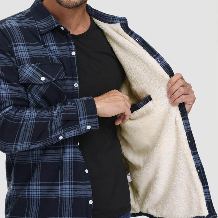 Theodore - Winter warm Fleece Lined Plaid Jacket