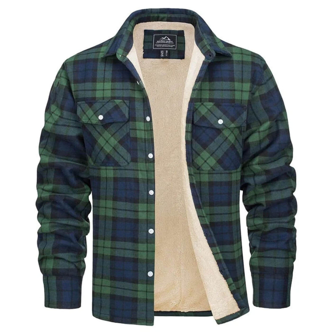 Theodore - Winter warm Fleece Lined Plaid Jacket