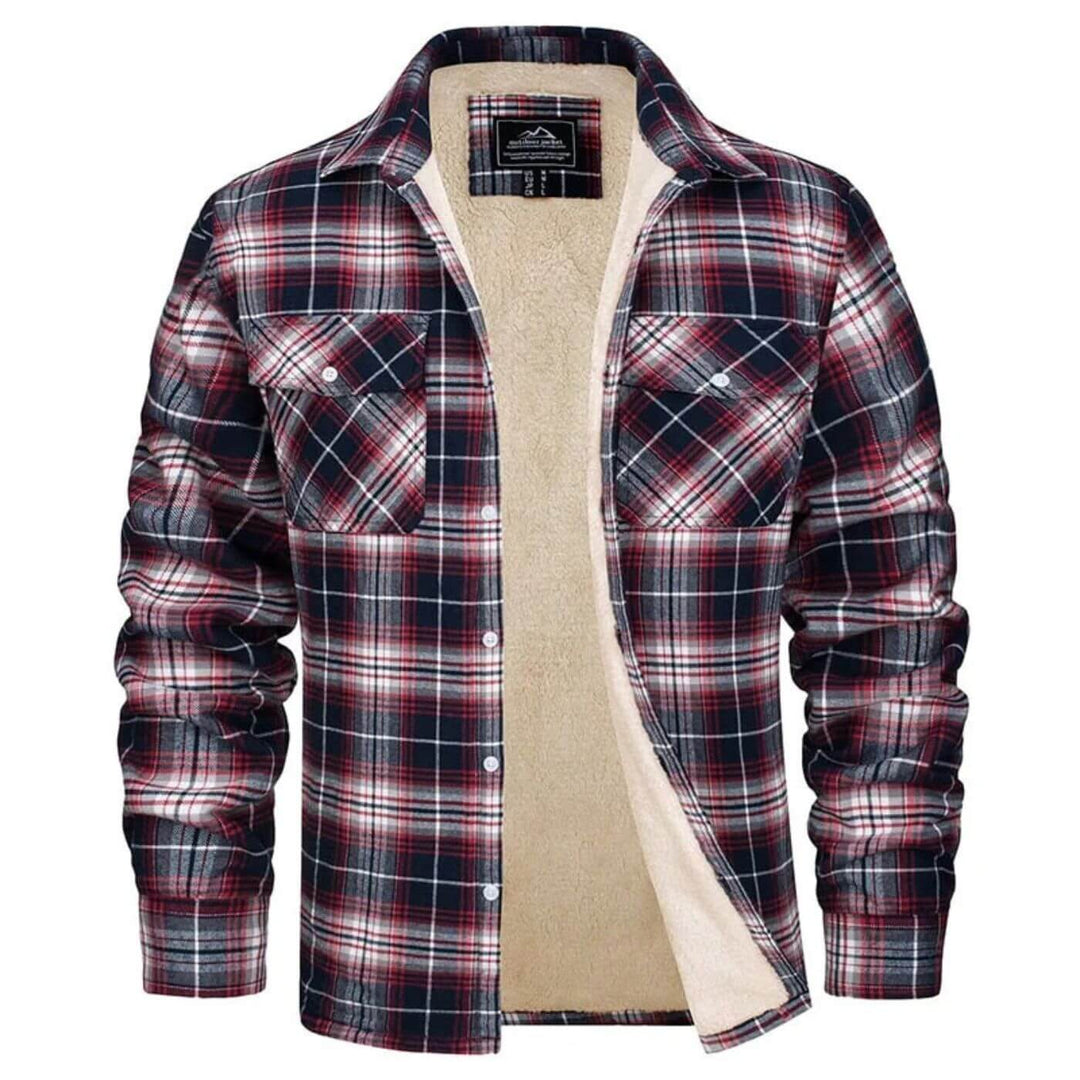 Theodore - Winter warm Fleece Lined Plaid Jacket