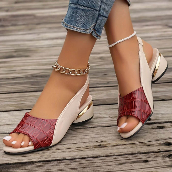 Victoria - Elegant Low Heel Orthopedic Sandals