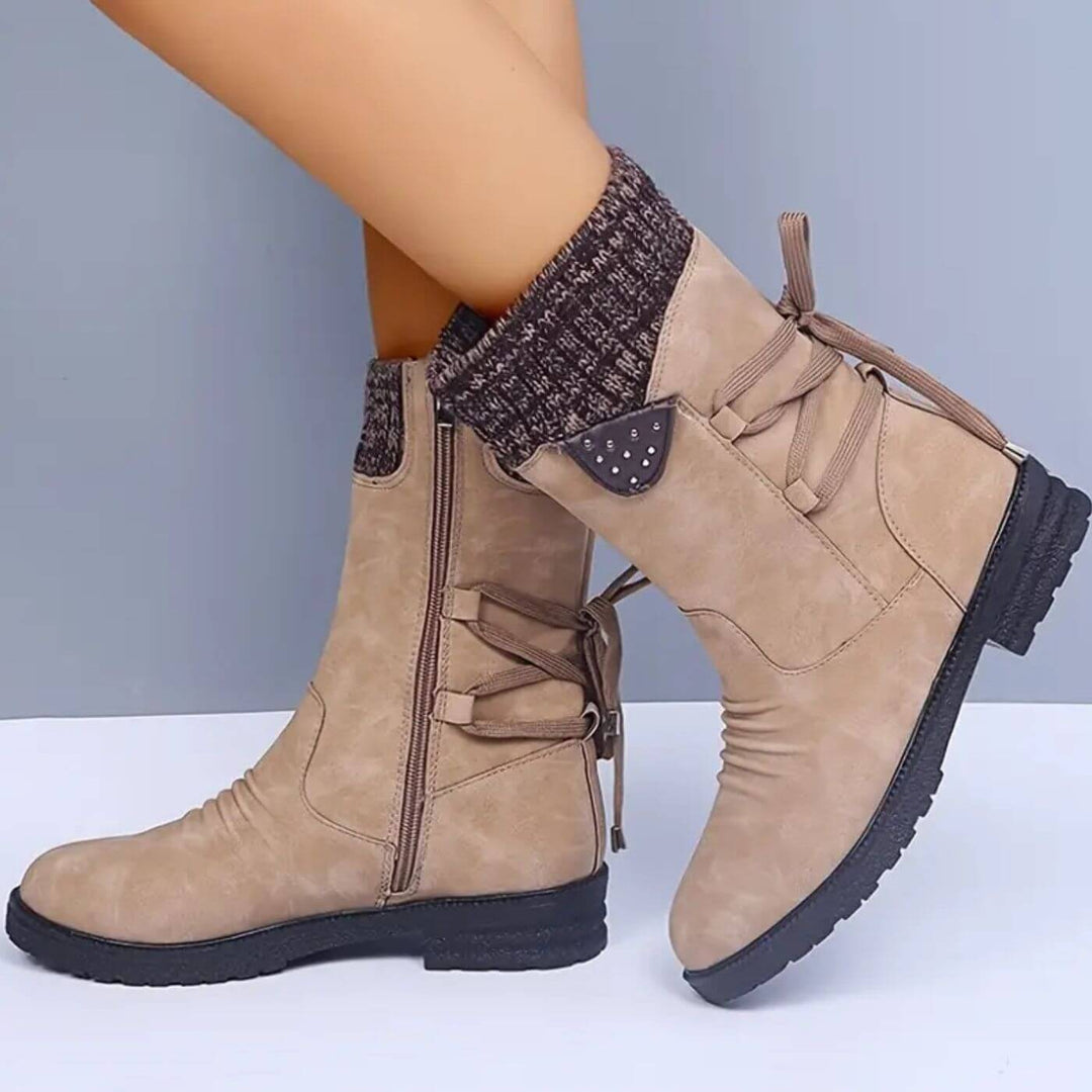 Victoria™ - Winter Mid-calf Lace Up Boots