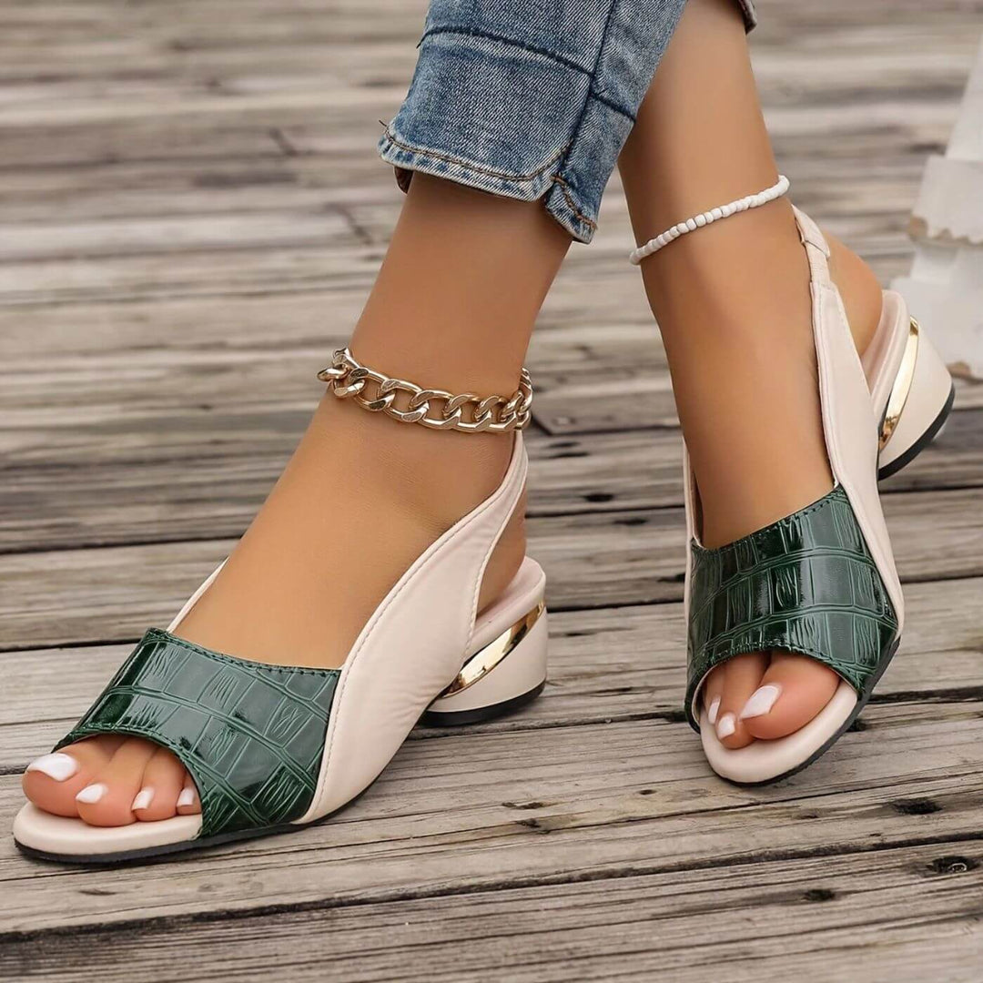 Victoria - Elegant Low Heel Orthopedic Sandals