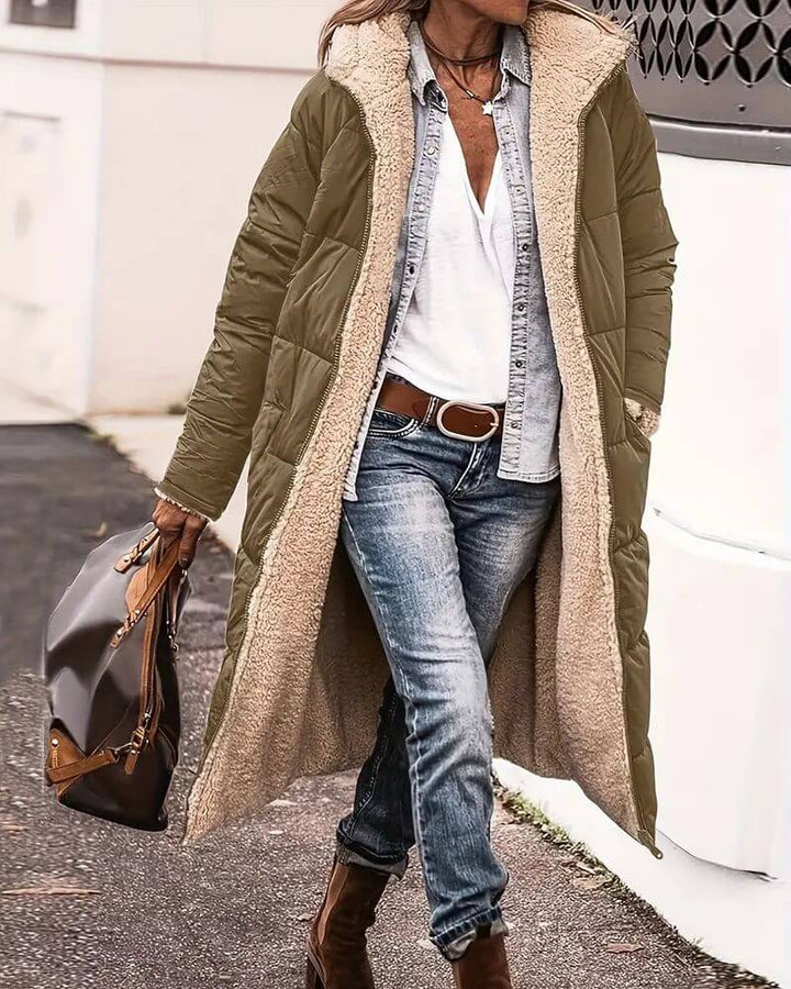 Vivian - Reversible Fleece Lined Winter Long Coat