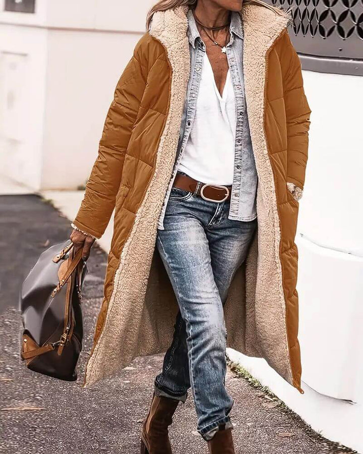 Vivian - Reversible Fleece Lined Winter Long Coat