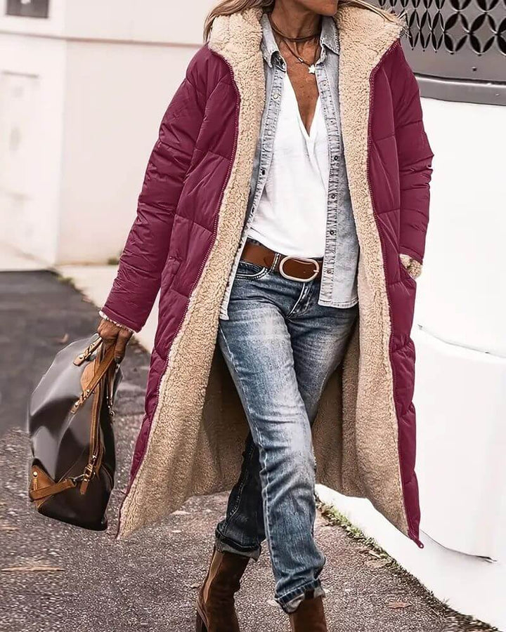 Vivian - Reversible Fleece Lined Winter Long Coat